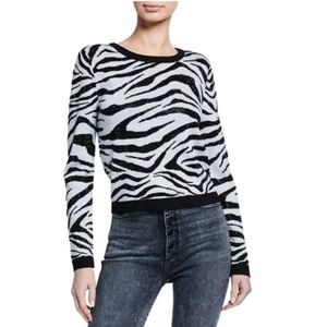 Alice + Olivia - NWT - Crystal zebra pullover